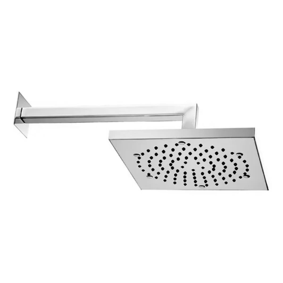BRACCIO CON SOFFIONE QUADRATO IN OTTONE CROMATO MODELLO CUBE 210X210 MONOGETTO - BRACCIO QUADRO   BOSSINI SRL - 2