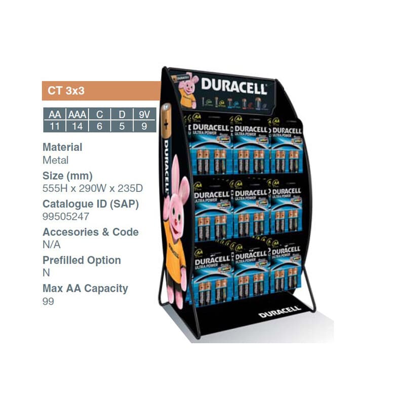 ESPOSITORE DA BANCO DURACELL 9 GANCI- 1,0 pz - 2