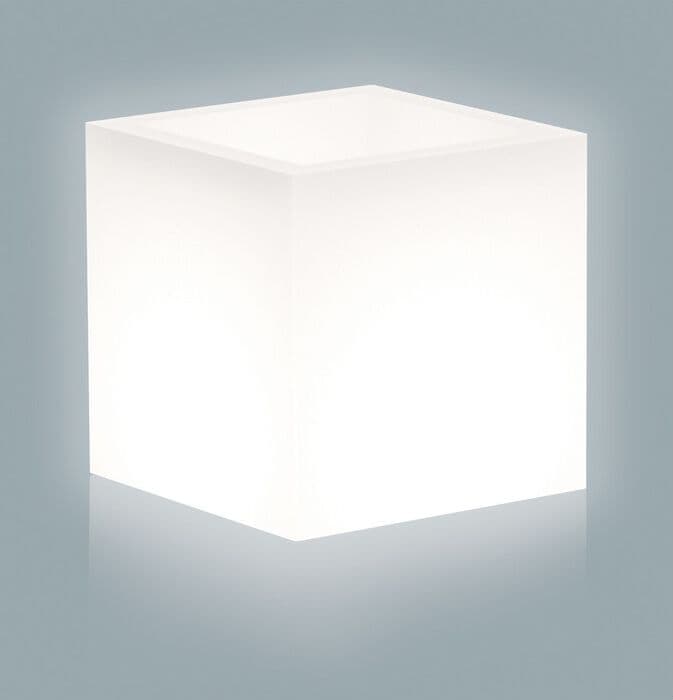 Vaso Home Light Cube 40 x 40XH41 Cm Bianco - 2