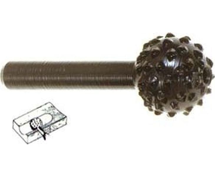 Fresa Raspa Sferica Rotativa per Legno Codolo 6 mm per Trapano Pg 5 Blister - 2
