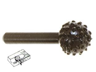 Fresa Raspa Sferica Rotativa per Legno Codolo 6 mm per Trapano Pg 5 Blister - 2