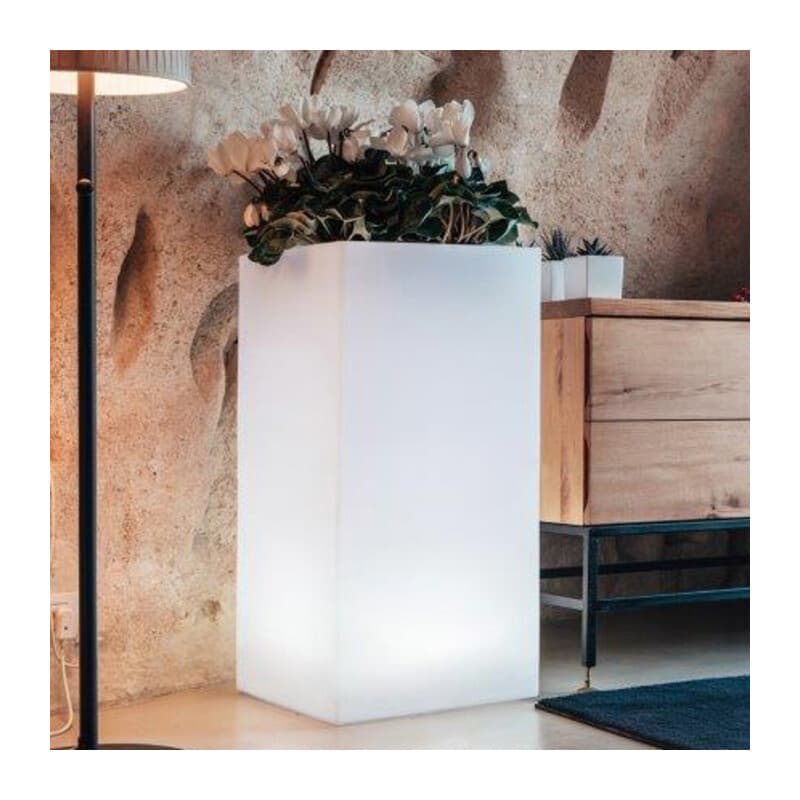 Vaso Home Light Cube Top 40 x 40XH80 Cm Bianco - 2