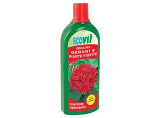 Concime Liquido per Gerani e Piante Fiorite 1 l Ecovit 6 Pezzi - 2