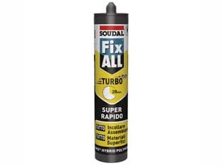 Sigillante Adesivo Fix All Turbo 290 ml Bianco Soudal 2 Pezzi - 2