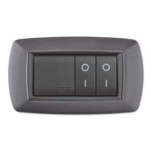 Placca Life Living Plast Grigio Chiaro Vulcan 4P - 2