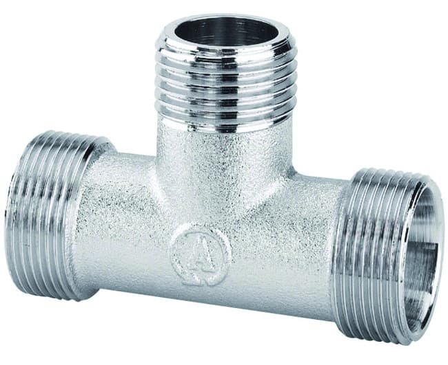 Raccordo Tee Maschio in Ottone Cromato ½ Maschio 24 x 19 Arteclima - 2