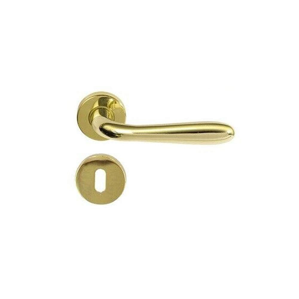 Maniglia Alluminio Agnone con Bocchetta Oro 2 Pezzi – Idroweb