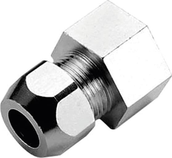 Raccordo Diritto Femmina a Tenuta Ptfe per Tubo Rame Cromato 2021 23 810CR - 2