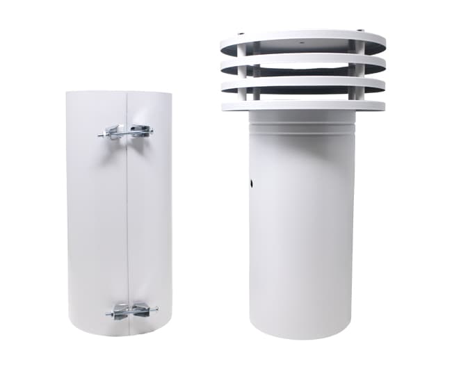 Esalatore a Torrino Telescopico Smaltato Bianco Ø 130 MAIN - 2
