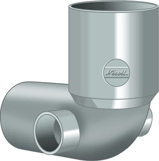 Curva Scarico WC con 2 Attacchi Laterali Ø 100 x 40 NICOLL - 2