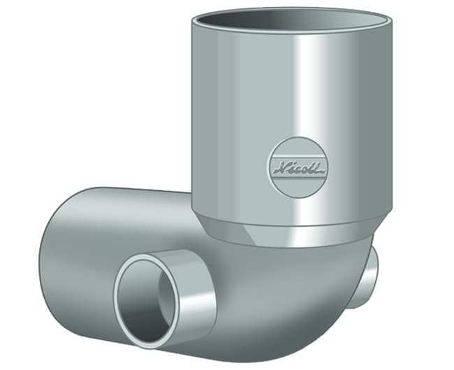 Curva Scarico WC con 2 Attacchi Laterali Ø 100 x 40 NICOLL - 2