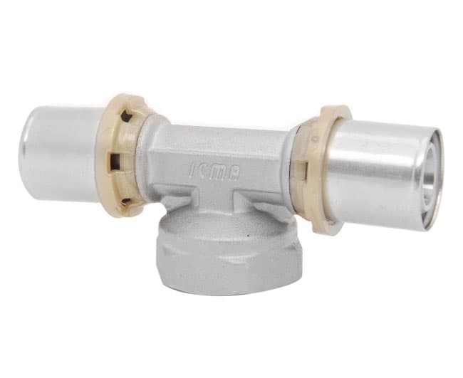 Raccordo Tee Femmina per Tubo Multistrato Pressare Sempiter ¾ Ø 26 x 3 Icma - 2