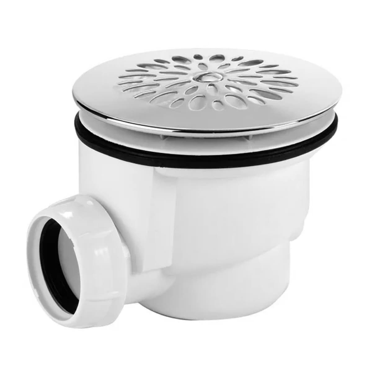 Piletta Sifonata in ABS con Griglia INOX Cromata per Piatto Doccia NICOLL - 2