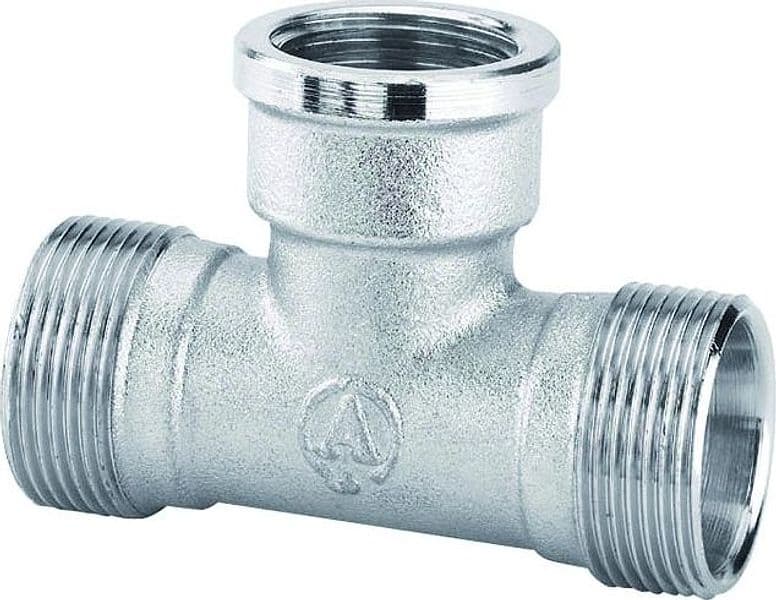 Raccordo Tee Femmina in Ottone Cromato 3/4 Maschio 24 x 19 Arteclima - 2