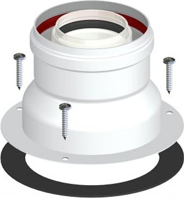 Partenza Verticale Coassiale con Ispezione Bianca Ø 60 100 KP517060100 – Oli