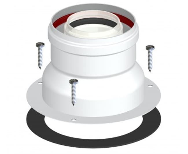 Partenza Verticale Coassiale con Ispezione Bianca Ø 60 100 KP517060100 - 2