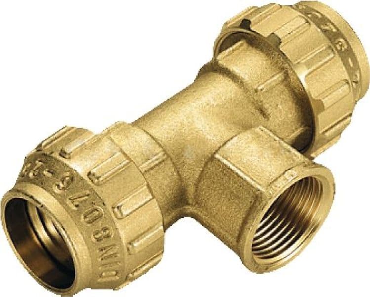 Raccordo in Ottone a Tee Femmina Ø 50 x 11/2XØ50 Tiemme Raccorderie - 2