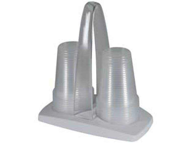 Portabicchieri in Plastica Bianco 20 CMX11X18,5 4 Pezzi - 2