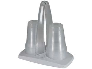 Portabicchieri in Plastica Bianco 20 CMX11X18,5 4 Pezzi - 2
