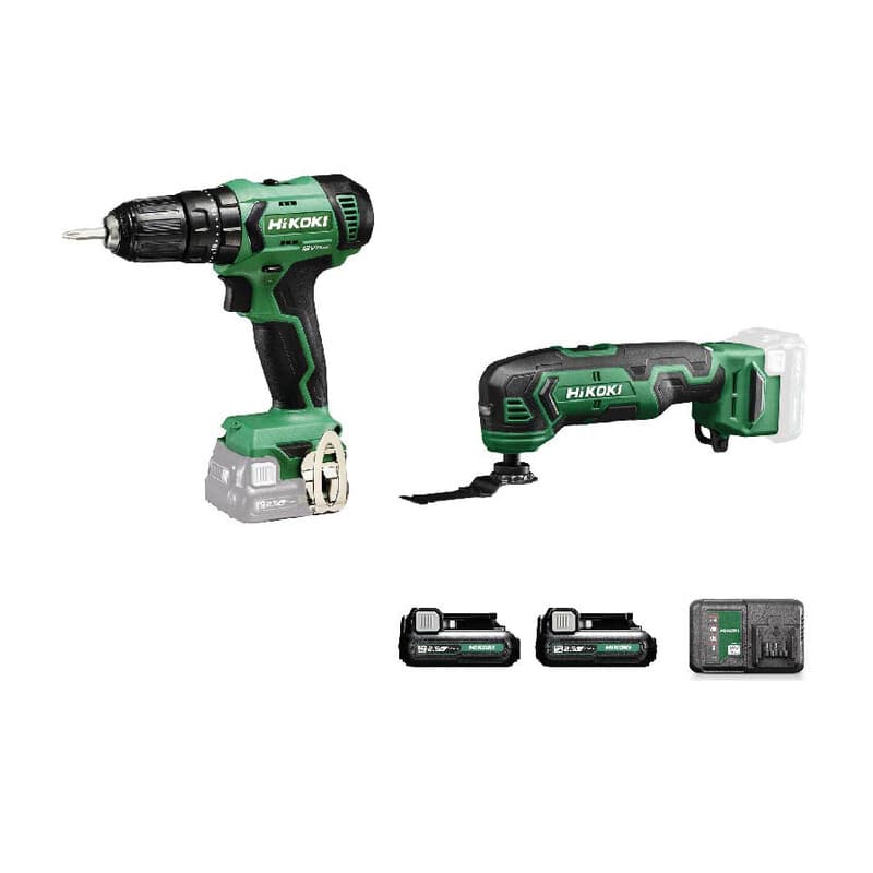 Trapano e Ut.multifunzione KC12HKCV 12V Hikoki Set - 2