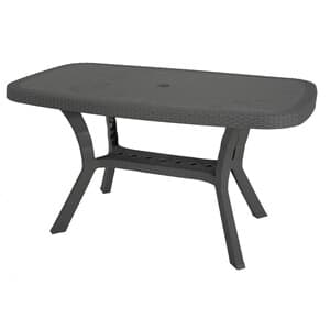 Tavolo Otello Rattan 140 x 82 x 72 Antracite - 2
