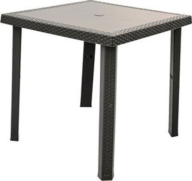 Tavolo Figaro Rattan 80 x 80 x 72 Tortora - 2