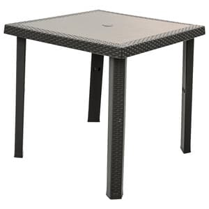 Tavolo Figaro Rattan 80 x 80 x 72 Tortora - 2