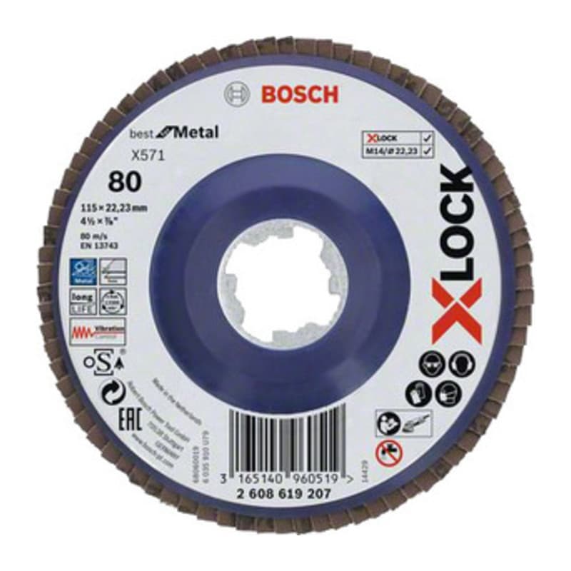 Bosch a Disco Lamellare Xlock Gr 80 Ø 115 mm Bosch 10 Pezzi - 2