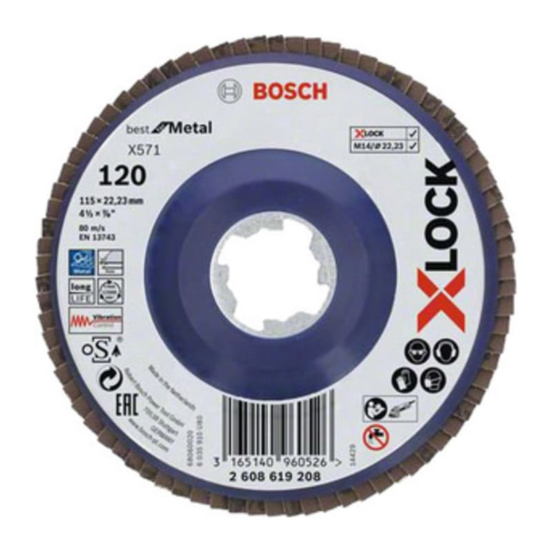Bosch a Disco Lamellare Xlock Gr 120 Ø 115 mm Bosch 10 Pezzi - 2