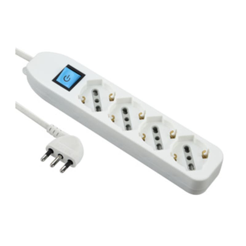 Multipresa 4P Bip Schuko e Interr Bianco FIG.8 - 2