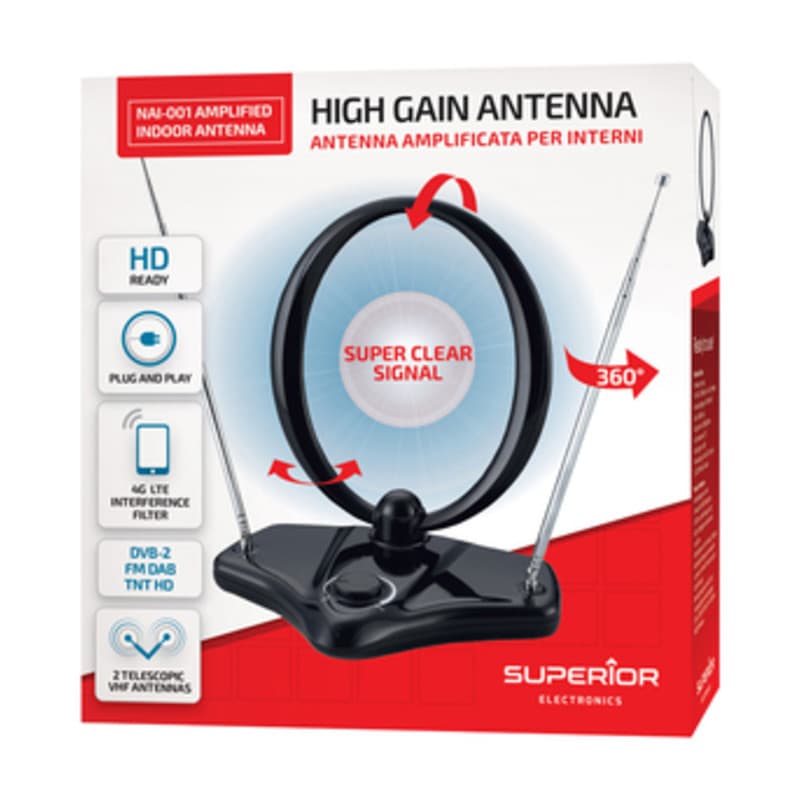 Antenna Amplificata Dvb 2 per Interni - 2