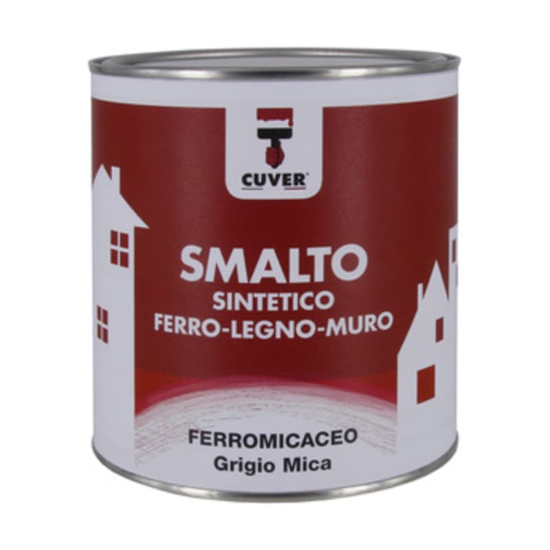 Smalto Cuver 0,750 l Micaceo Grigio Mica 6 Pezzi - 2