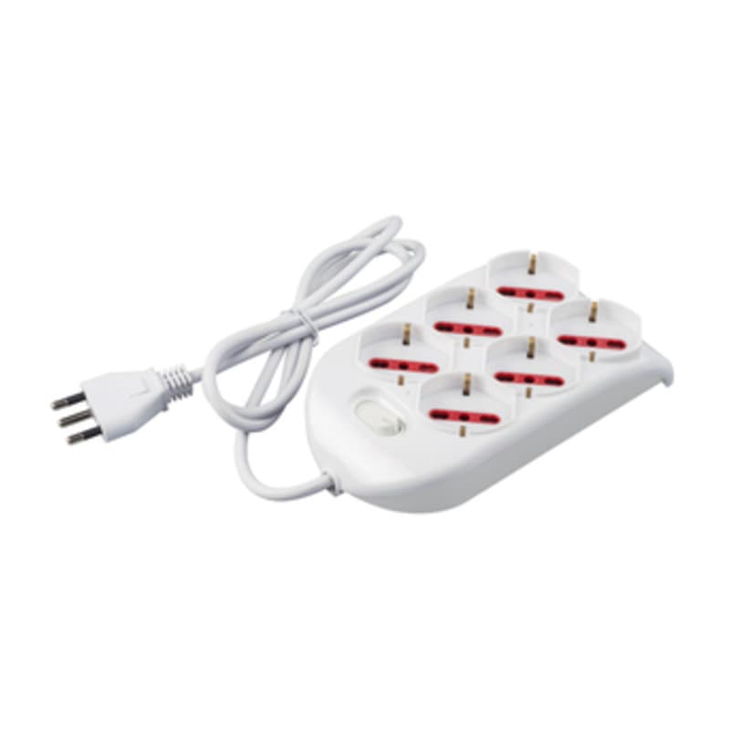 Rosi 94124 Multipresa 6PR Bip Schuko e Int - 2