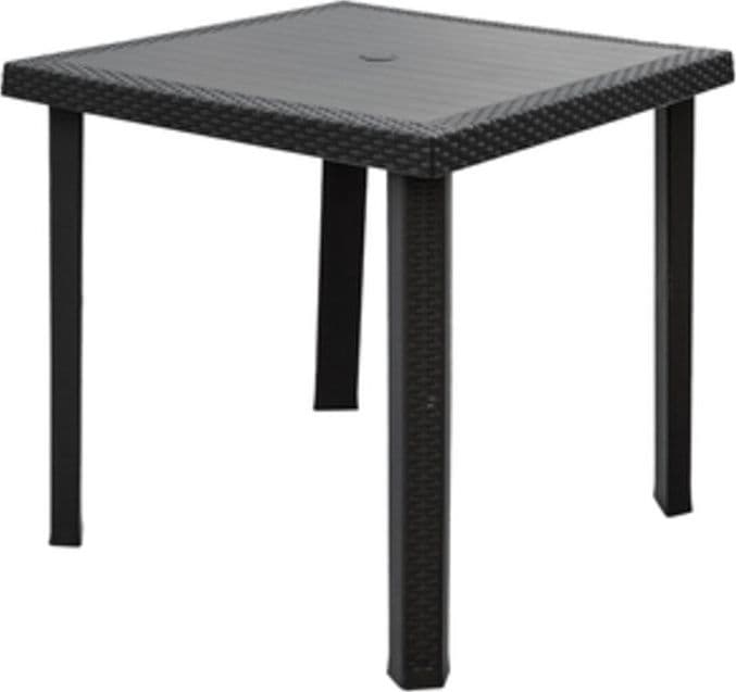 Tavolo Rattan Figaro 80 x 80XH72 Cm Antracite - 2