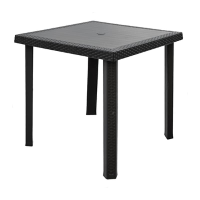 Tavolo Rattan Figaro 80 x 80XH72 Cm Antracite - 2