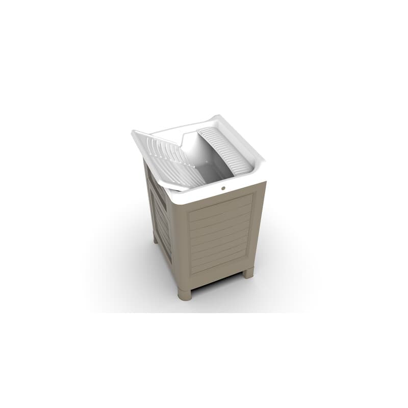 Lavatoio Mobiletto Artu 51 x 60 x 89 cm Tortora - 2
