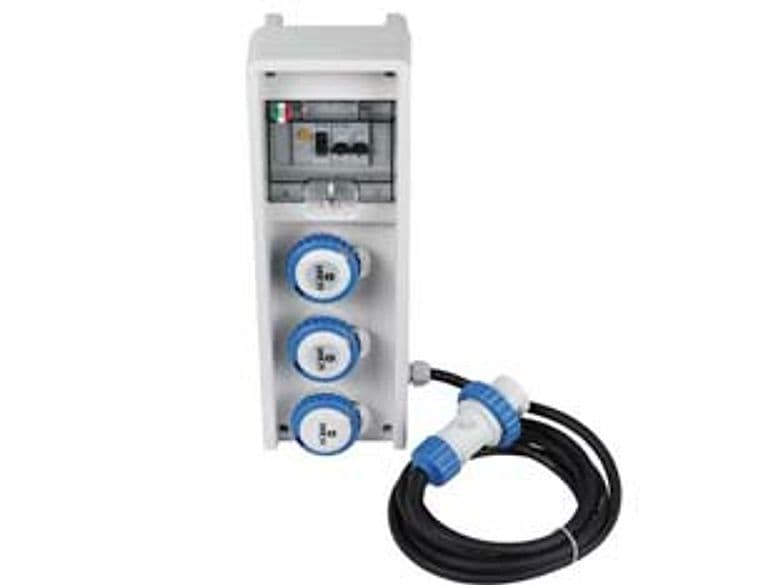 Quadro Ulisse Asc Portatile con Maniglia 3 Prese Industriali IP67 Grigio - 2
