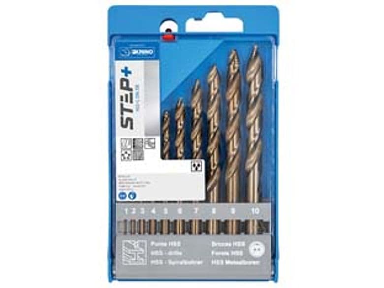 Punte HSS g Rettificate Step+ in Set da Pezzi 10 Krino