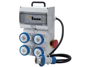 Quadro Key Box Asc con Pulsante di Emergenza 4 Prese Industriali IP67 - 2