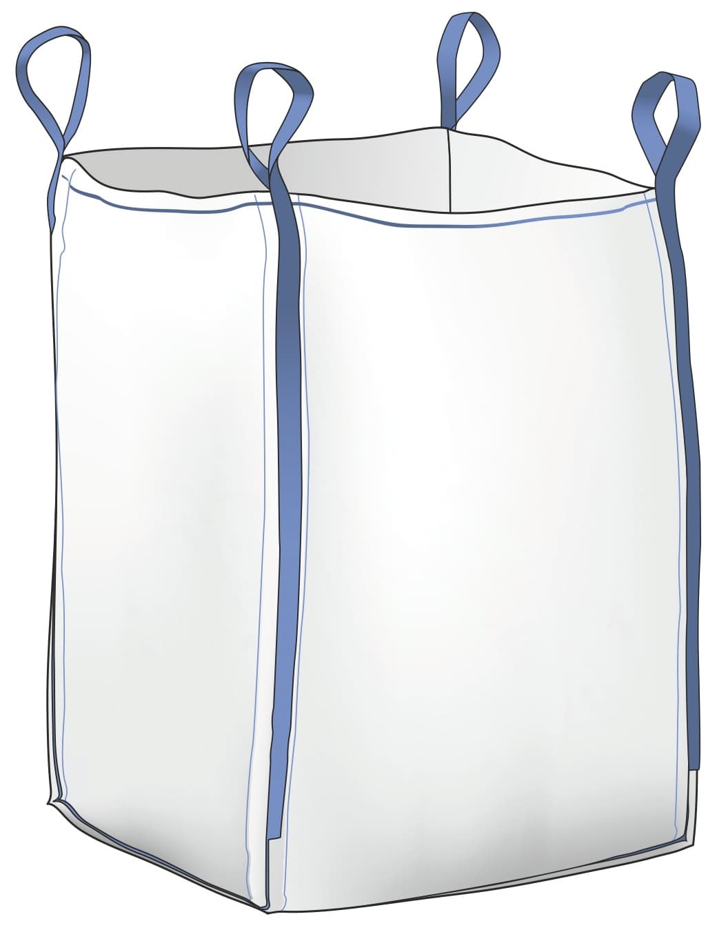 Sacco Big Bag Top Aperto Orlato Fondo Chiuso Capacità Kg 1 500 cm 90 x - 2