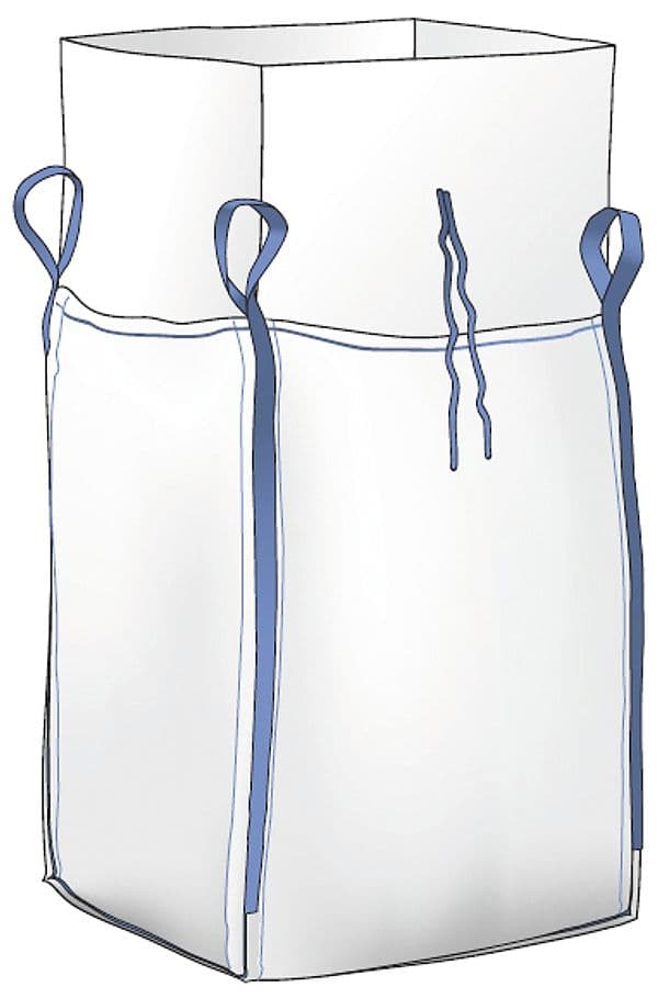 Sacco Big Bag Caramella di Carico Fondo Chiuso Capacità Kg 1 500 cm 90 x - 2