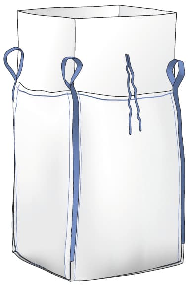 Sacco Big Bag Caramella di Carico Fondo Chiuso Capacità Kg 1 500 cm 90 x - 2