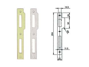 Contropiastra Piana per Serrature Legno Serie 200N 221N in Acciaio 10 Pezzi - 2