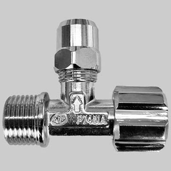 Rubinetto a Curva per Cassetta WC Ø 10 1/2 x 3/8 Va Albertoni - 2