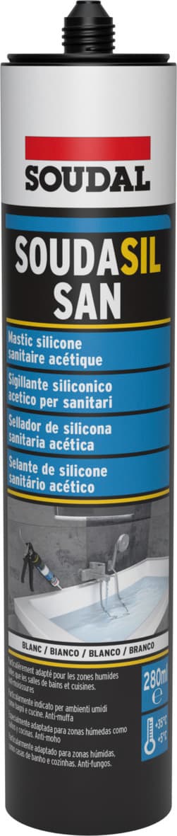 Silicone Acetico per Sanitari ''Soudasil San'' Ml. 300 Trasparente 12 Pezzi - 2