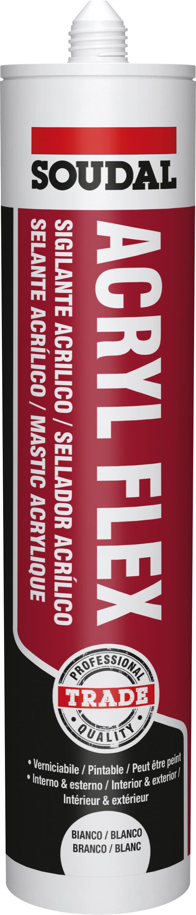 Sigillante Acrilico Elastico ''Acryl Flex'' Ml. 300 Bianco 12 Pezzi Soudal - 2