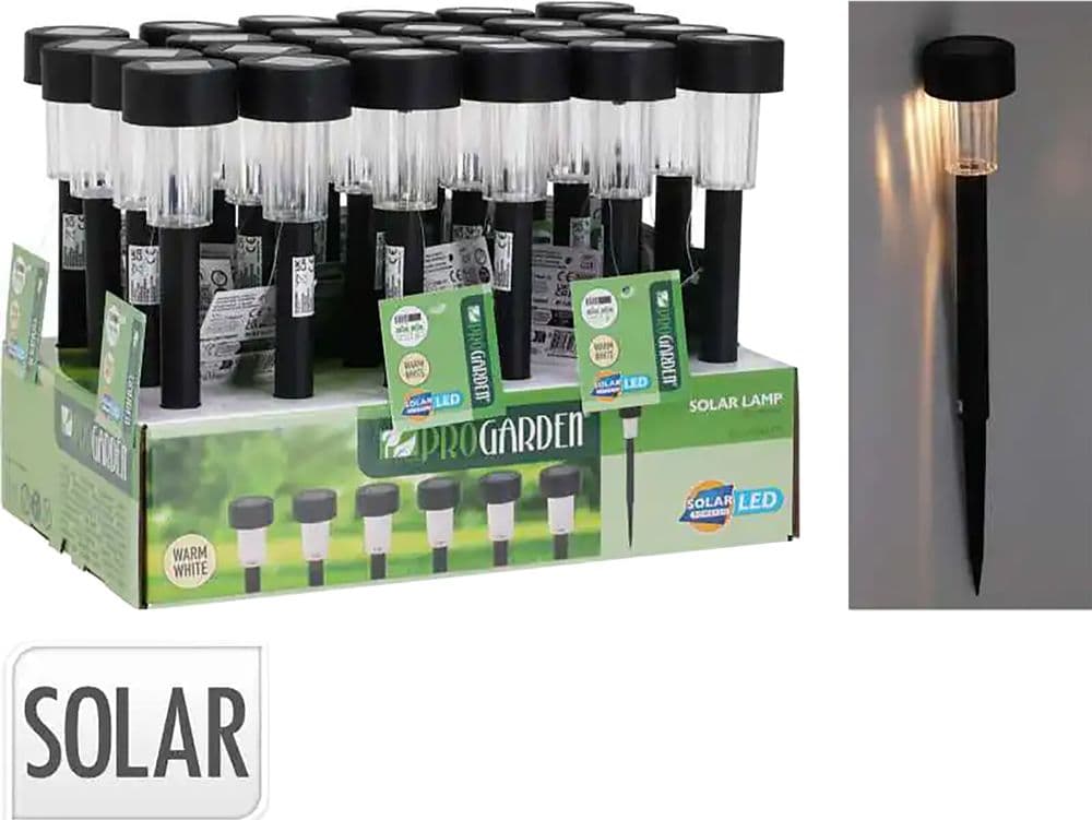 Lampada a Energia Solare Corpo Nero 24 Pezzi 18 X 55 cm - 2