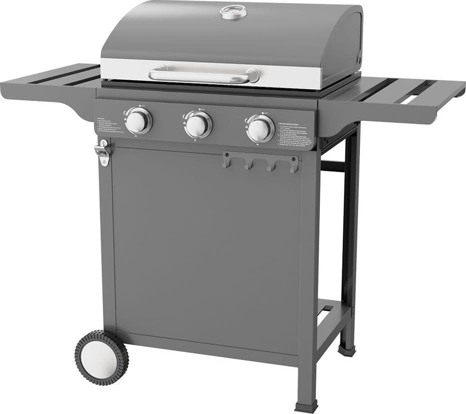 Barbecue a Gas Ompagrill Expert 3 118,5 X 57,5 X in Acciaio Inox 104,5 cm - 2
