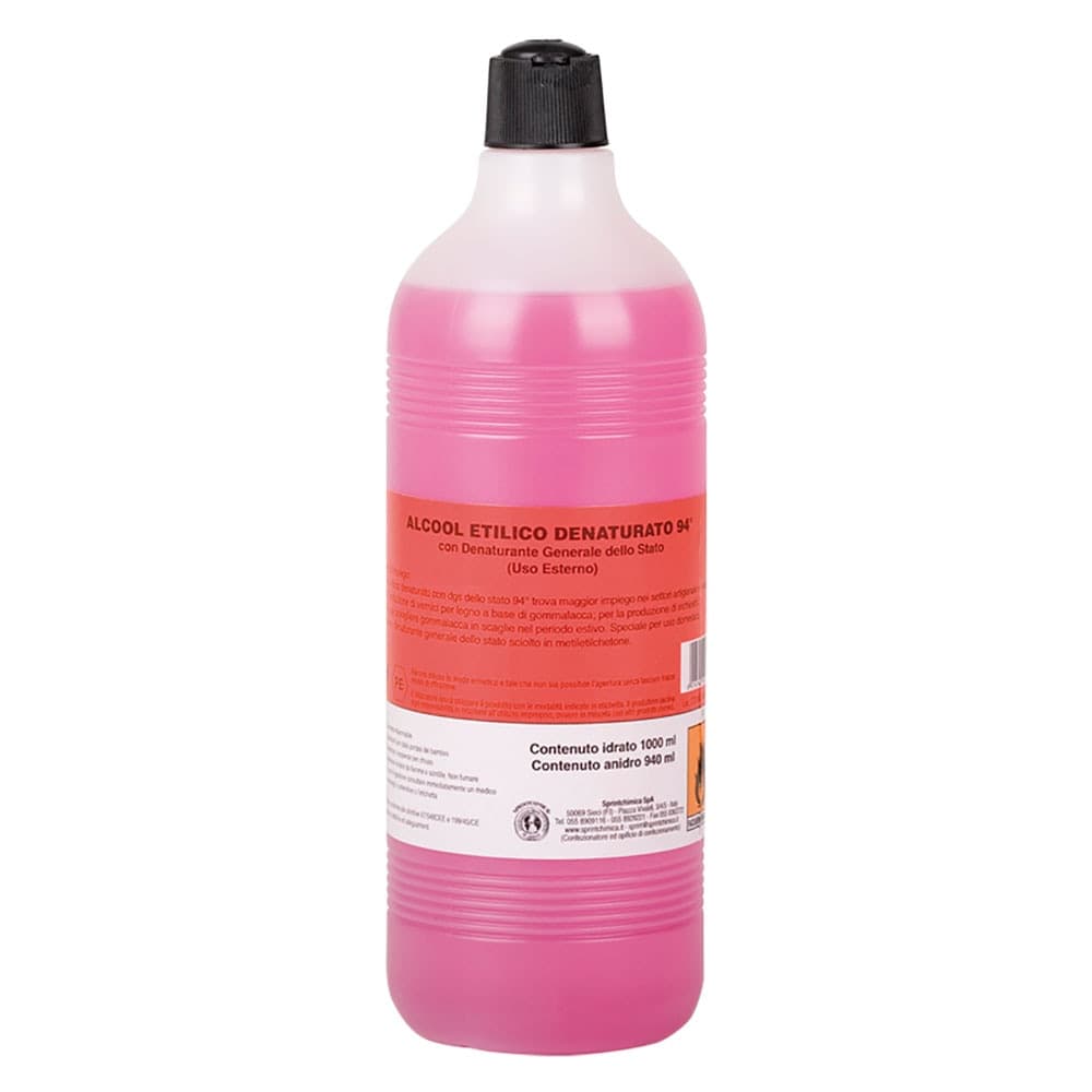 Alcool Etilico Denaturato 94% Vol. Sprintchimica 12 Pezzi 1 Lt