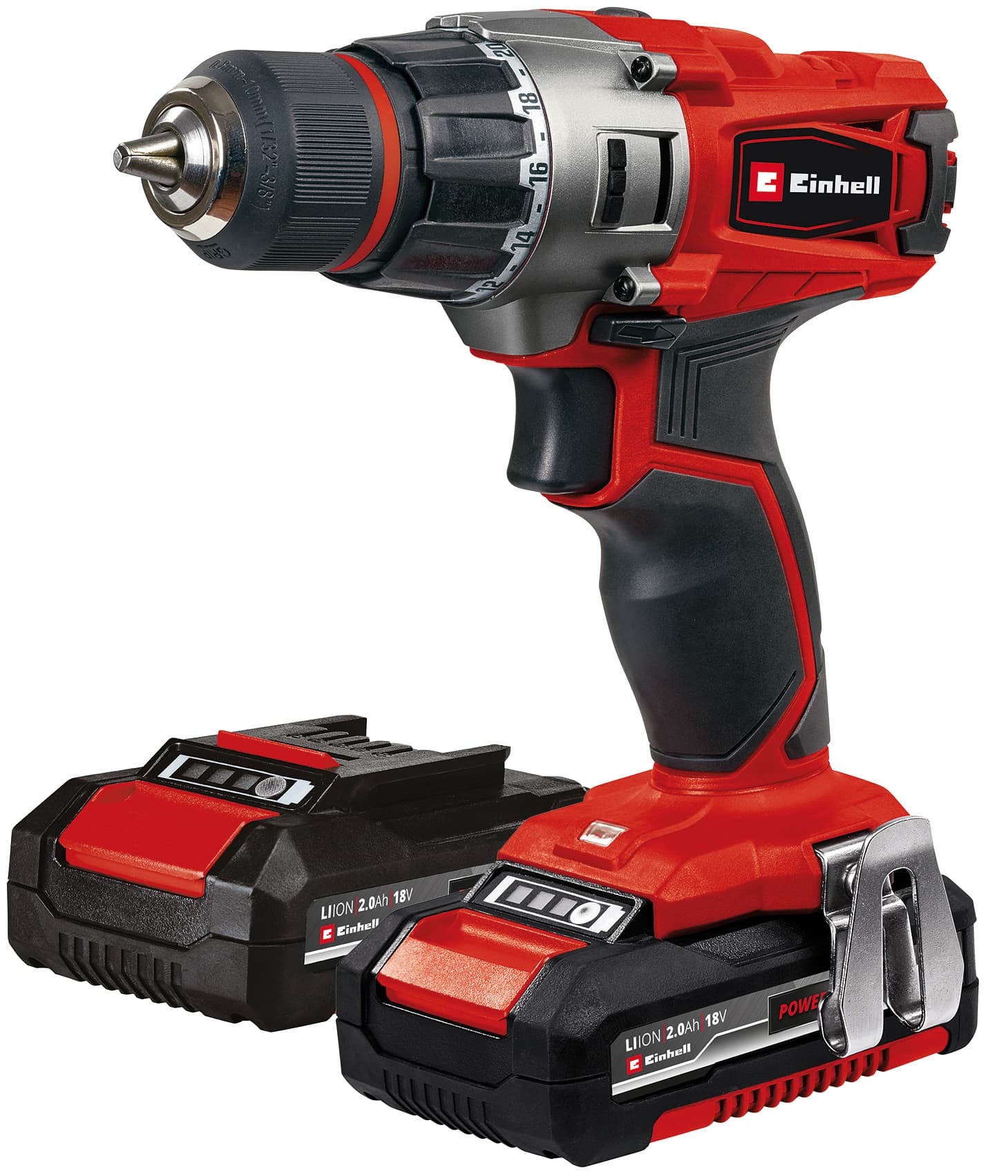 Trapano Avvitatore a Batteria TE Cd 18 2 Li 2 Bat Kit Einhell - 2